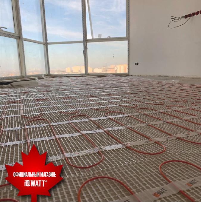 Тонкий самоклеящийся греющий мат IQ FLOOR MAT 150 Вт/м.кв - 20м²