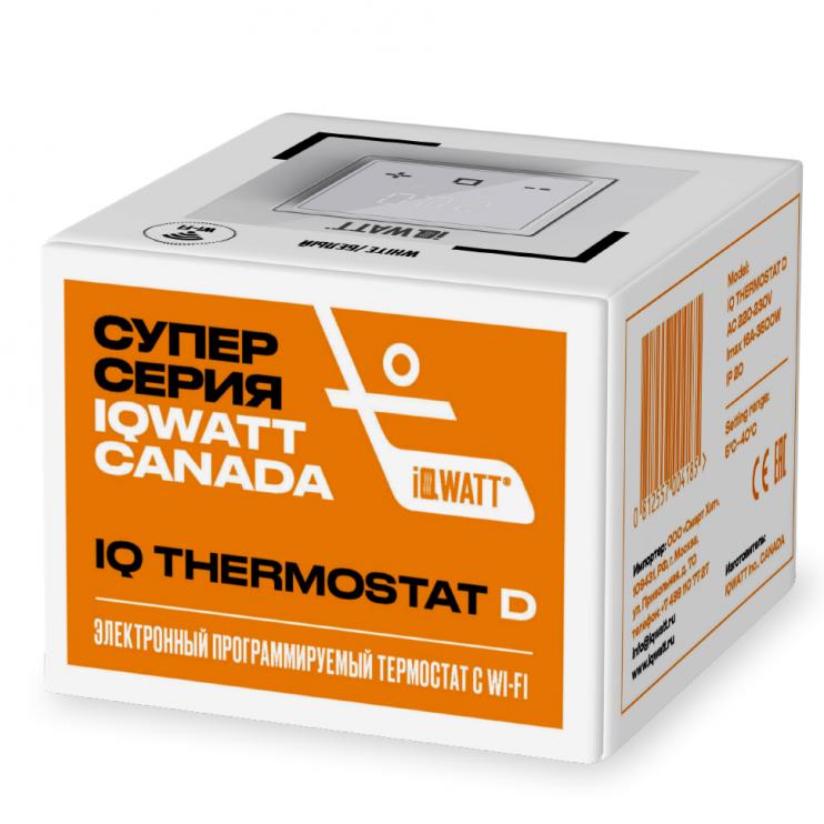 Электронный программируемый термостат IQ THERMOSTAT D серебристый металлик WI-FI