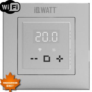 Электронный программируемый термостат IQ THERMOSTAT D серебристый металлик WI-FI