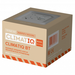 Терморегулятор с ручным управлением CLIMATIQ BT (white)