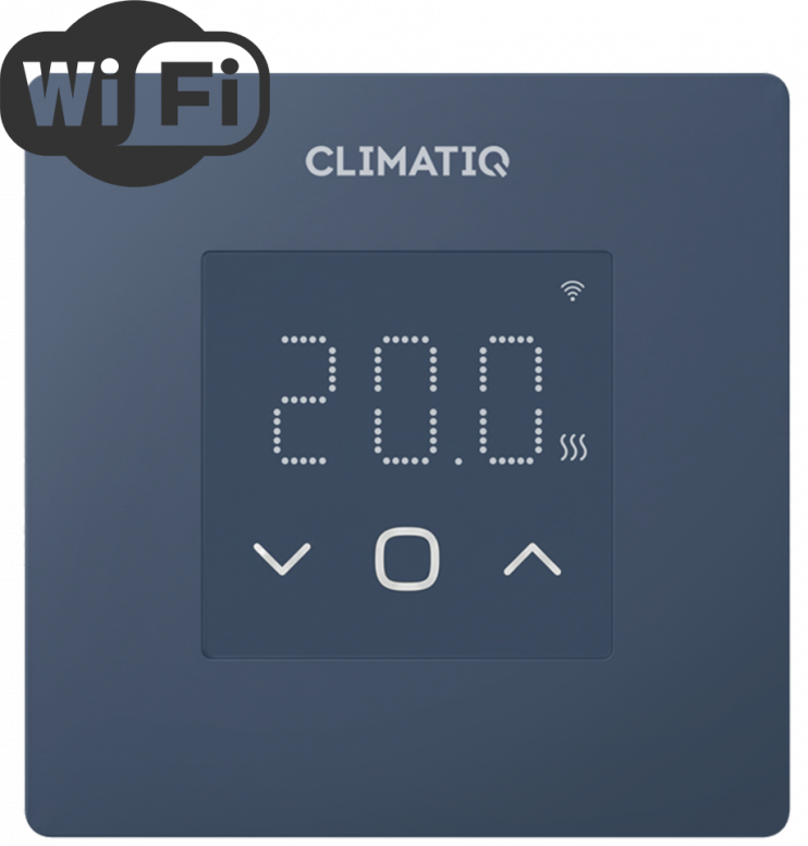 Электронный программируемый терморегулятор CLIMATIQ FD WI-FI грифель